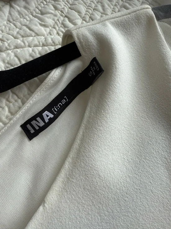 Ina White Cold-Shoulder Ruffle Mini Dress - Picture 4 of 5